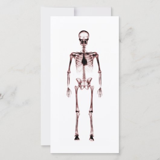 Carte X-Ray Vision Single Squelette Blanc Rouge (Devant)