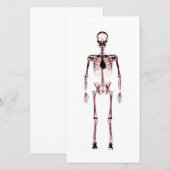 Carte X-Ray Vision Single Squelette Blanc Rouge (Devant / Derrière)