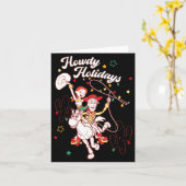 Carte Xar Christmas Howdy Holidays Friends (Fleur jaune)