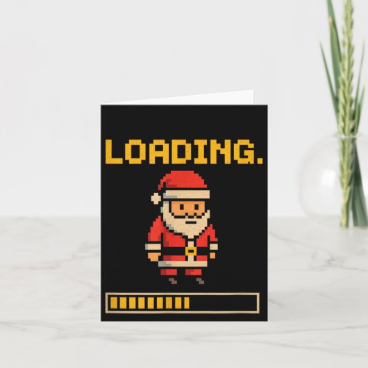 Carte Xel Santa Loading Retro Christmas Gamer Shirt (Devant)