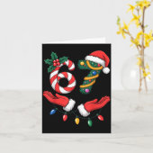 Carte Xmas 67 Hands Gesture Candy Canes Santa Holiday Ki (Fleur jaune)