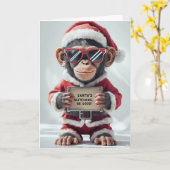 Carte Xmas amusante (Fleur jaune)