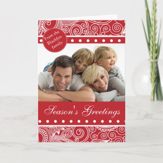 Carte Xmas de la jungle de fleurs (Devant)