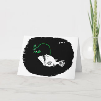 Carte Xmas de Mistletoe de Poisson Profond