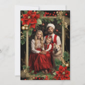 Carte Xmas du Modèle de message de la famille de p (Devant)