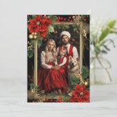 Carte Xmas du Modèle de message de la famille de p (Debout devant)