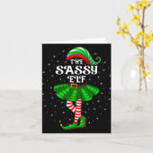 Carte Xmas Family Matching Women Girls Mom The Sy Elf Ch (Fleur jaune)