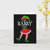 Carte Xmas Family Matching Women Girls The Sy Elf Christ (Fleur jaune)