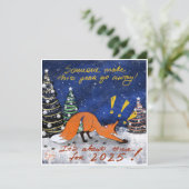 Carte Xmas Fox furieuse (Debout devant)