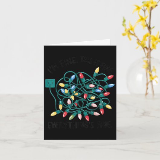 Carte Xmas I’m Fine Everything's Fine Tangled Christmas  (Fleur jaune)