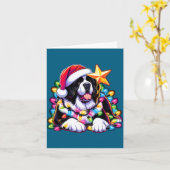 Carte Xmas Landseer Newfoundland Dog Tangled Christmas L (Fleur jaune)