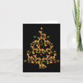 Carte Xmas Lighting Santa African Wild Dog Christmas Tre (Devant)