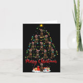 Carte Xmas Lights Santa Irish Setter Dog Christmas Tree (Devant)