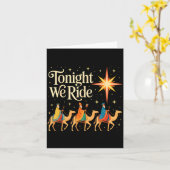Carte Xmas Men Women Nativity Three Wise Men Tonight We  (Fleur jaune)