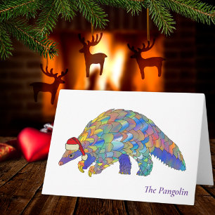 Carte Xmas Pangolin Espèces menacées Espèces animales