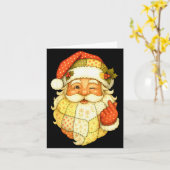 Carte Xmas Patchwork Santa Claus Christmas Funny Mens Wo (Fleur jaune)