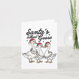 Carte Xmas Père Noël Oie Lumineuse Oie Lumineuse Amour A