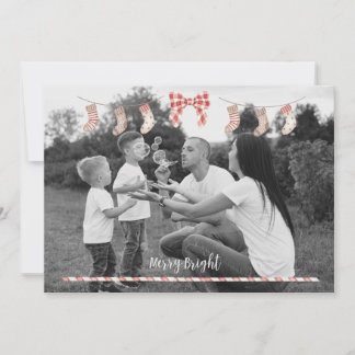 Carte Xmas personnalisée avec chaussettes