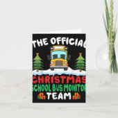 Carte Xmas School Bus Monitor Team School Bus Monitor T (Devant)