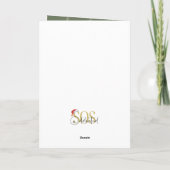 Carte Xmas Sober Support, Carte de voeux Sobriety (Dos)