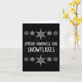 Carte Xmas Themed Spread Kindness Like Snowflakes Merry (Fleur jaune)