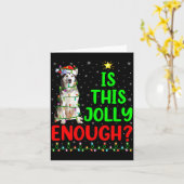 Carte Xmas Tree Is This Jolly Enough Alaskan Malamute Ch (Fleur jaune)