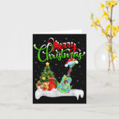 Carte Xmas Tree Lights Santa Hat Musical Ukulele Guitar (Fleur jaune)