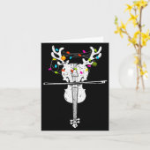 Carte Xmas Violinist Reindeer Christmas Violin (Fleur jaune)