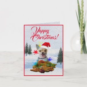 Carte Xmas Yappy Chihuahua Chien sur mesure