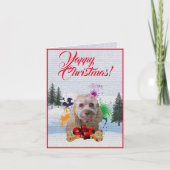 Carte Xmas Yappy pour Chien Cavapoo Personnalisabl (Devant)