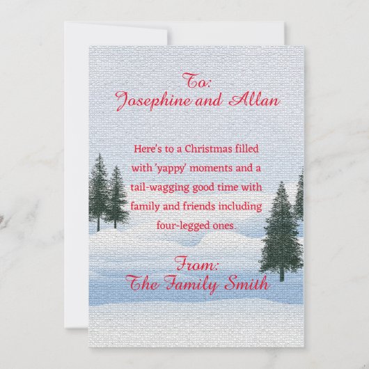 Carte Xmas Yappy pour Chien de Corgi Funny personn (Dos)