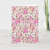 Carte XO Romantic Heart Pattern Valentine Anniversary  (Devant)