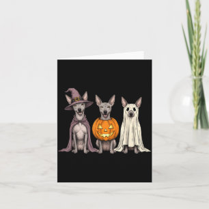 Carte Xoloitzcuintli fantôme effrayant Citrouille Hallow