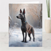 Carte Xoloitzcuintli Laisser neiger Noël (Devant)