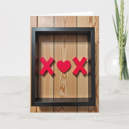 Carte Xox d'amour minimaliste (Devant)