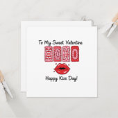 Carte XOXO À Ma Douce Saint-Valentin - Joyeuse Journée d (Devant/Arrière en situation)