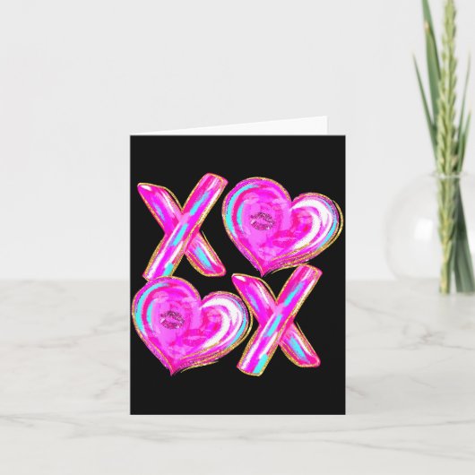 Carte Xoxo Cœurs Saint-Valentin Femmes Filles Vday (Devant)