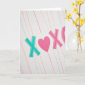 Carte Xoxo Faite Main avec Amour (Fleur jaune)