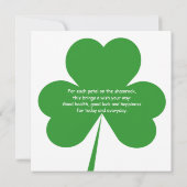 Carte XOXO moderne Jour de la Saint Patrick heureux (Dos)