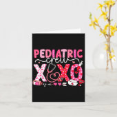 Carte Xoxo Nurse Pediatric Crew Nurse Valentine Leopard  (Fleur jaune)