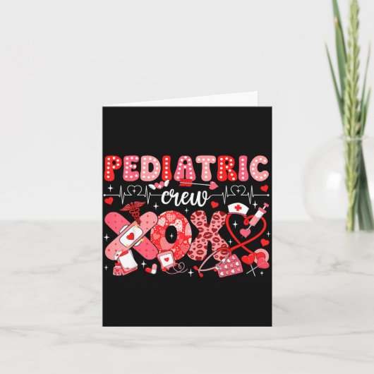 Carte Xoxo Nurse Pediatric Crew Nurse Valentine Leopard (Devant)