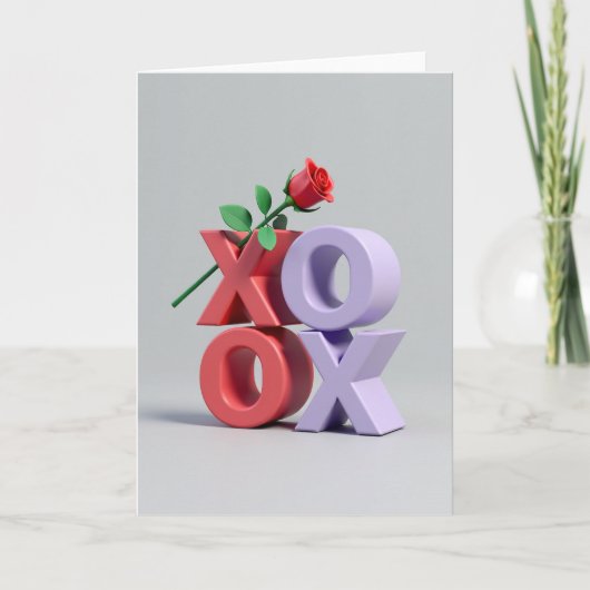 Carte Xoxo Red Rose Love Card (Devant)