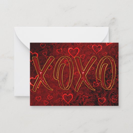 Carte XOXO Valentine's Day Note Card (Devant)