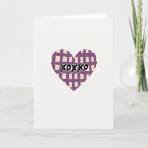 Carte Xoxoxo à carreaux sincère