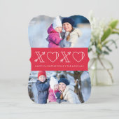 Carte Xs & Os Valentine's Day - Rose (Debout devant)