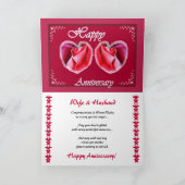 Carte xxe Anniversaire de Mariage Fern Rempli de Coeur (Intérieur)