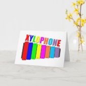 Carte xylophone arc (Fleur jaune)