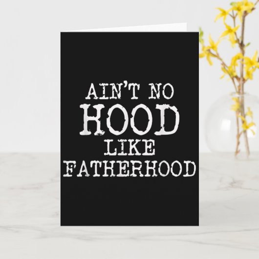 Carte Y a pas de quartier comme la paternité Cadeau de F (Fleur jaune)