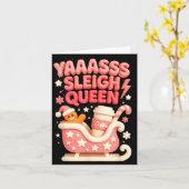 Carte Y A Sleigh Queen Sleigh Girl Gingerbread Coffee Ch (Fleur jaune)
