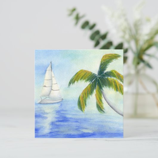 Carte Yacht sur la mer Palma (Debout devant)